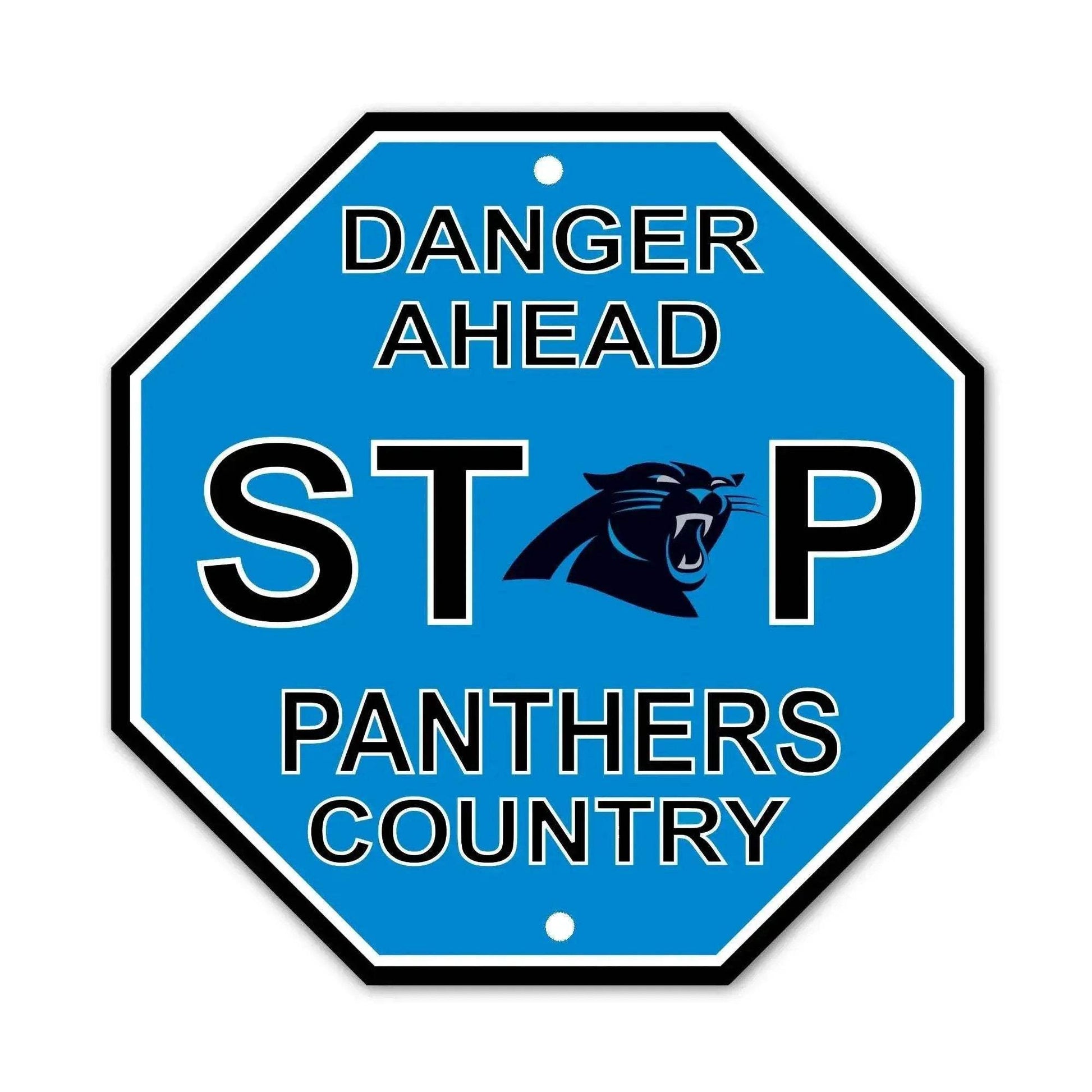Carolina Panthers 12x12 Plastic Stop Style Wall Sign - ToylandEU