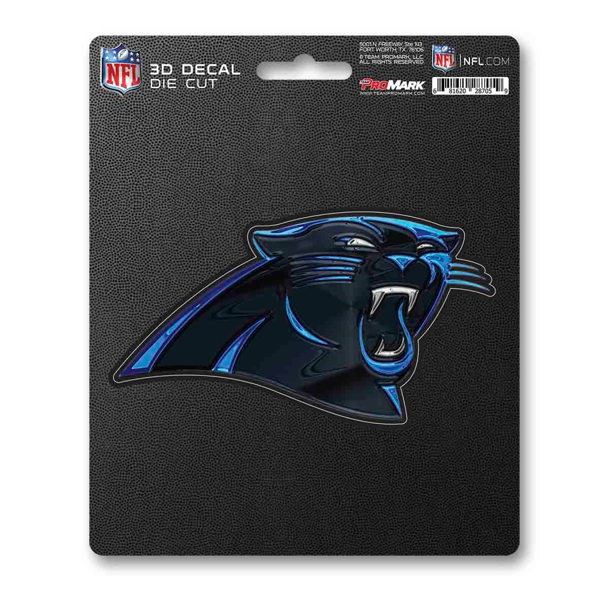 Carolina Panthers 3D Die Cut Decal Logo 5x8 Inches Pro - ToylandEU