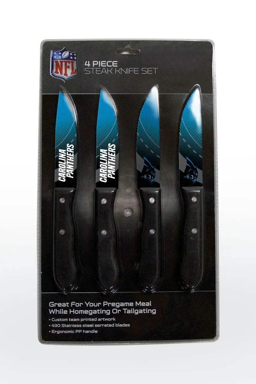  Carolina Panthers 4 Pack Steak Knife Set Stainless Steel -  ToylandEU™