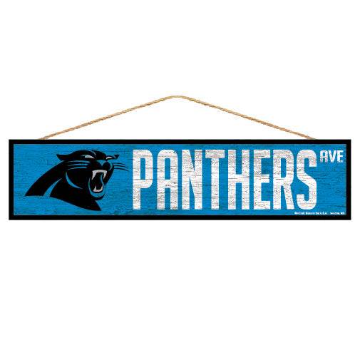 Carolina Panthers 4x17 Wood Sign Avenue Design Decor - ToylandEU