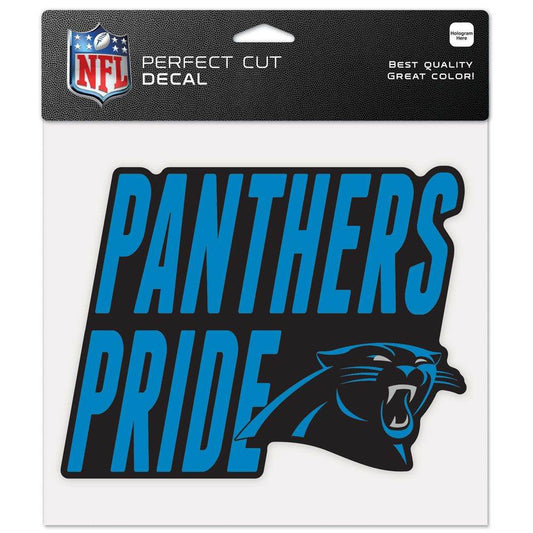 Carolina Panthers 8x8 Perfect Cut Color Slogan Decal - ToylandEU
