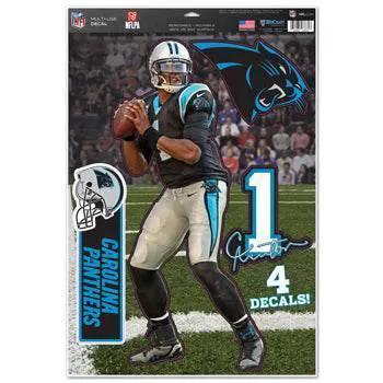  Carolina Panthers Decal 11x17 Multi Use Cam Newton Design 4 Piece CO -  ToylandEU™