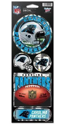  Carolina Panthers Die Cut Decal Sheet Prismatic 4x12 -  ToylandEU™