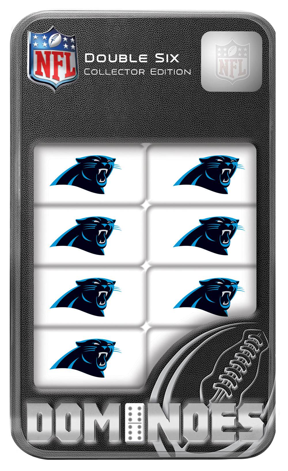 Carolina Panthers Dominoes Set With Team Logo In Tin Box - ToylandEU