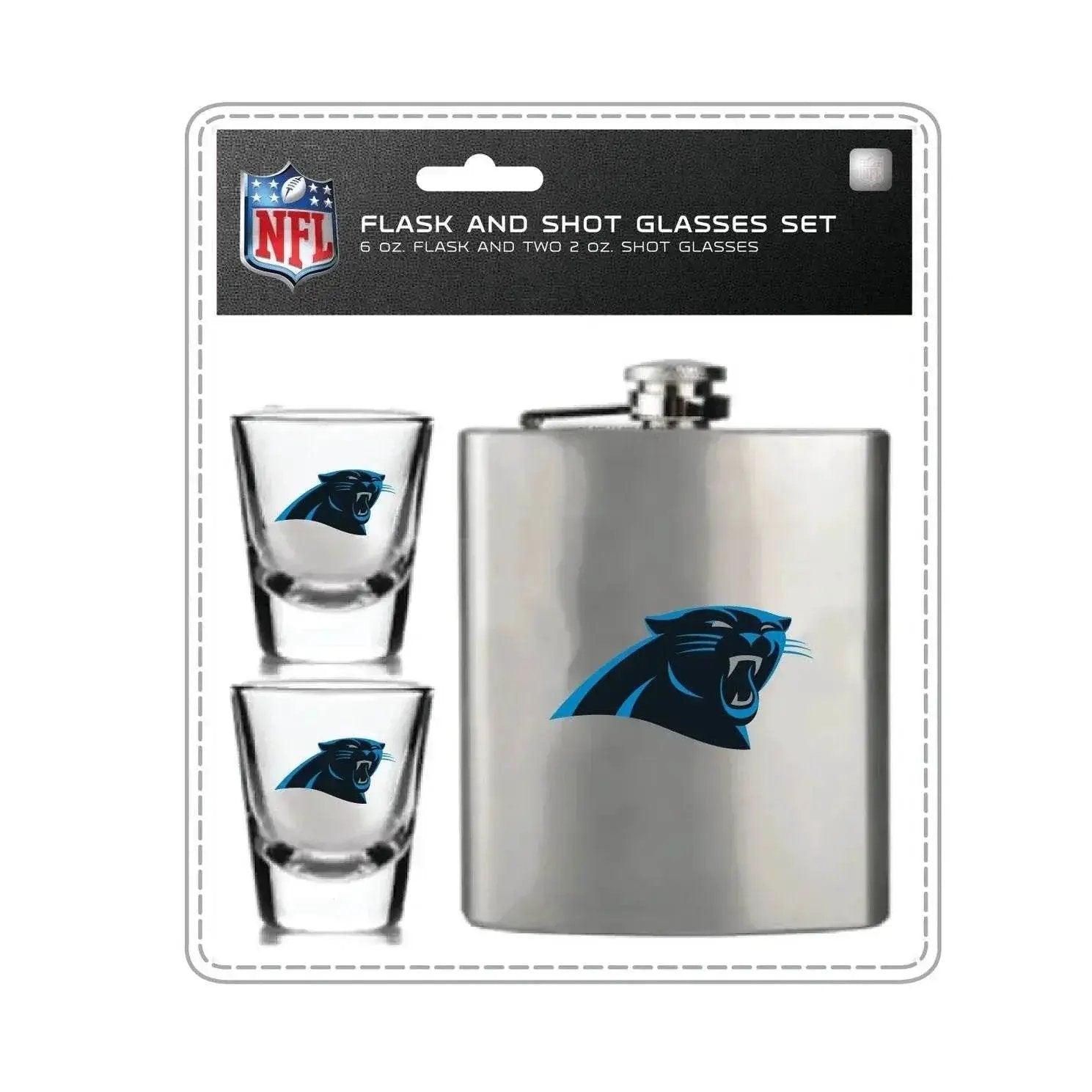  Carolina Panthers Flask And Shot Glass Set Dishwasher Safe -  ToylandEU™