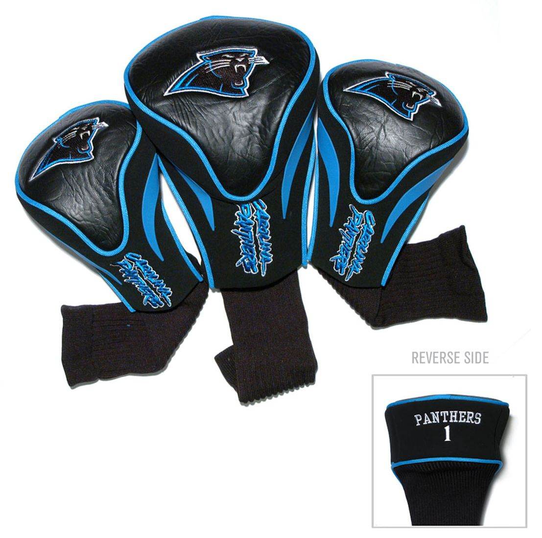 Carolina Panthers Golf Club 3 Piece Contour Headcover Set - ToylandEU