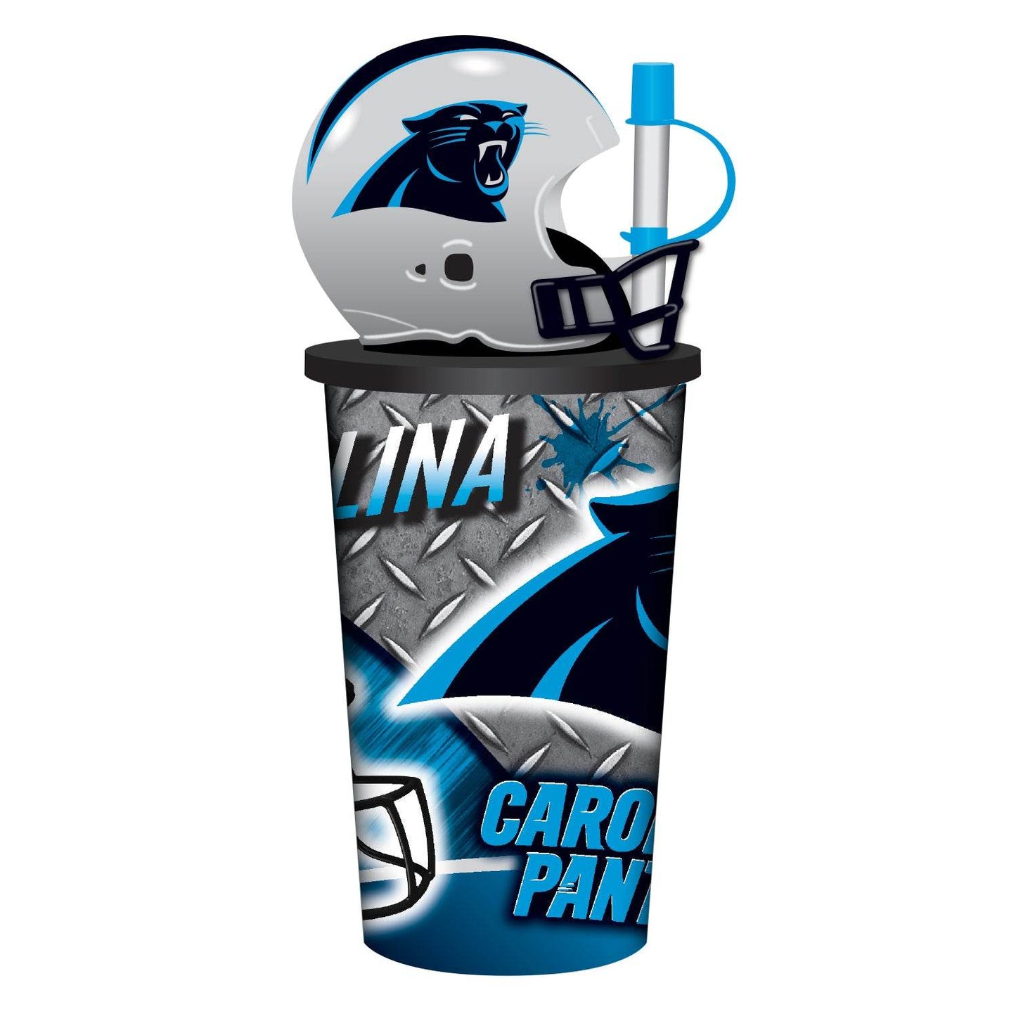 Carolina Panthers Helmet Cup 32oz Plastic With Straw - ToylandEU