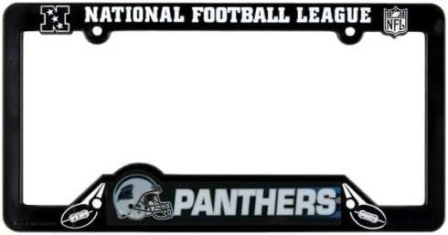 Carolina Panthers License Plate Frame Black Plastic - ToylandEU