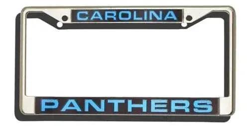  Carolina Panthers License Plate Frame Laser Cut Chrome -  ToylandEU™