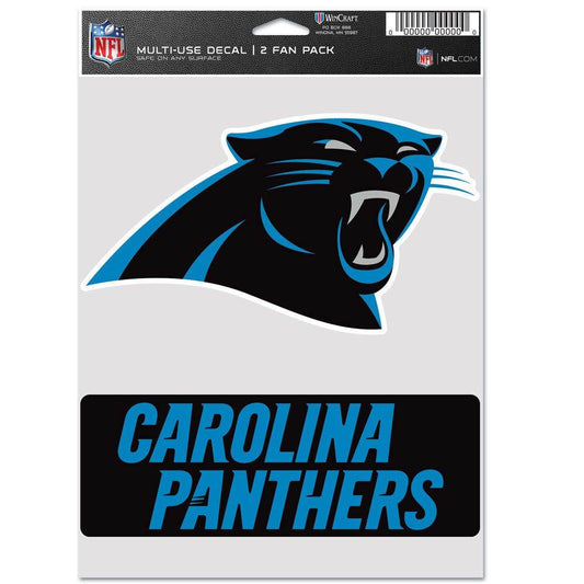 Carolina Panthers Multi Use Decal Fan Pack 2 Pack Bundle - ToylandEU