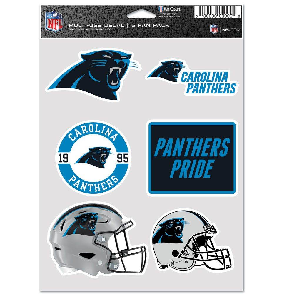 Carolina Panthers Multi Use Fan Official 6 Pack Set - ToylandEU