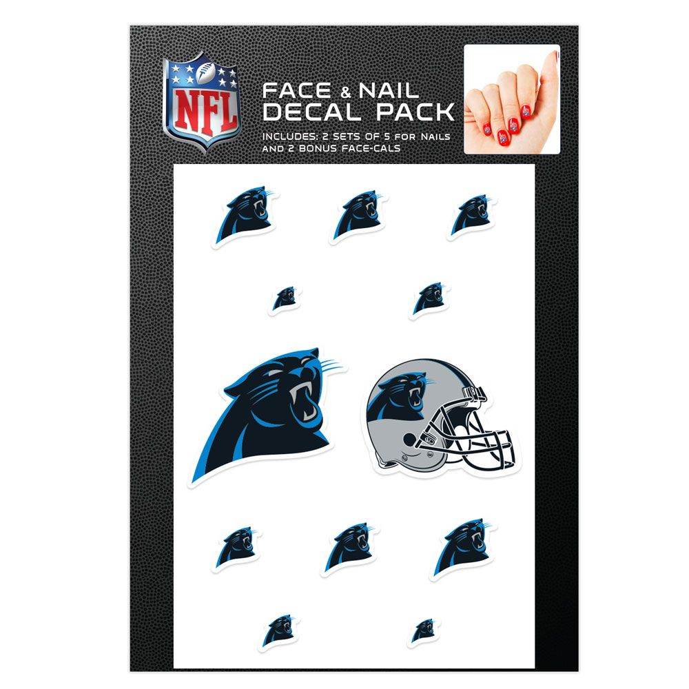 Carolina Panthers Nail Cals And Face Cals Waterless Decals - ToylandEU