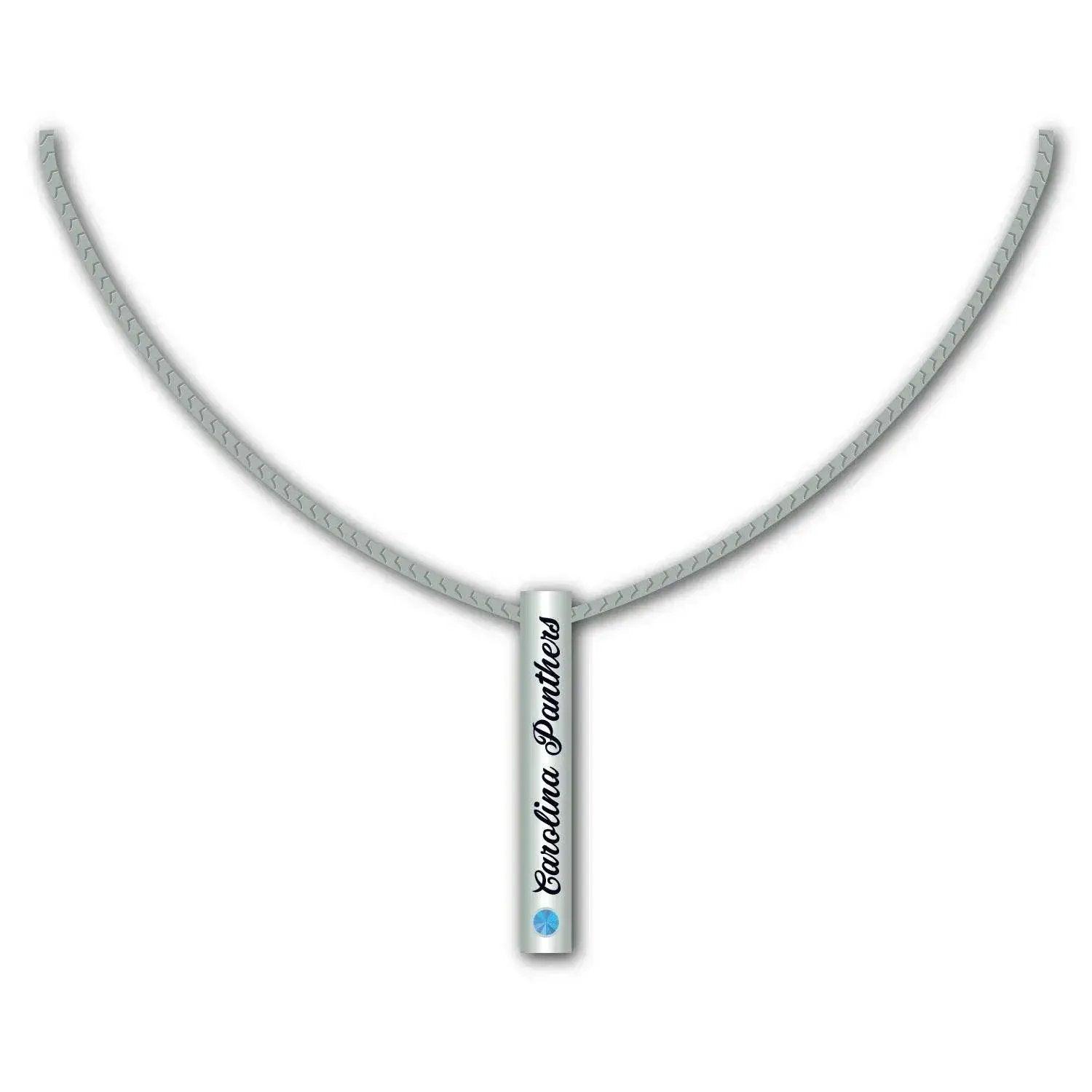  Carolina Panthers Necklace Sterling Silver Bar Pendant -  ToylandEU™
