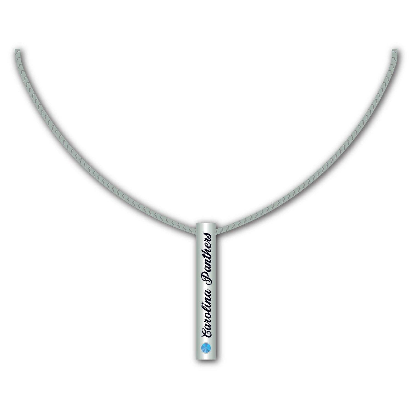 Carolina Panthers Necklace Sterling Silver Bar Pendant - ToylandEU