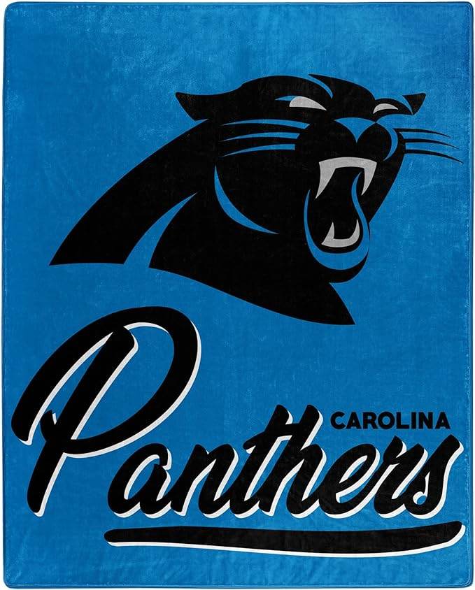 Carolina Panthers Raschel Blanket 50x60 Signature Design - ToylandEU
