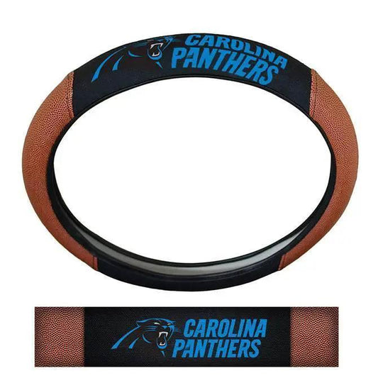 Carolina Panthers Steering Wheel Cover Premium Pigskin -  ToylandEU™