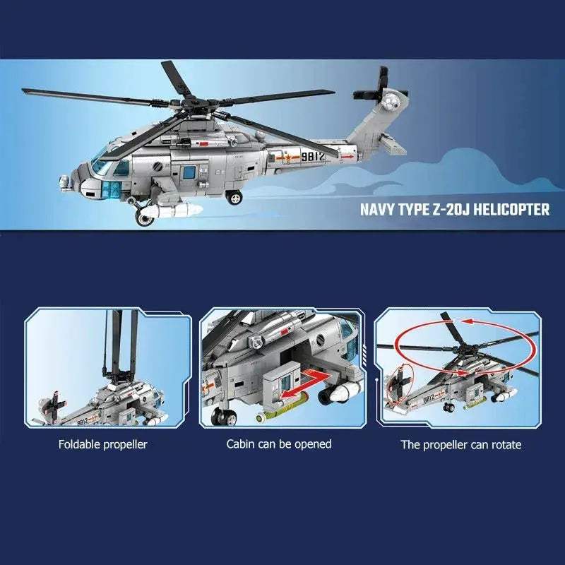 Carrier Based Fighter Building Blocks Kit Military Aircraft - ToylandEU