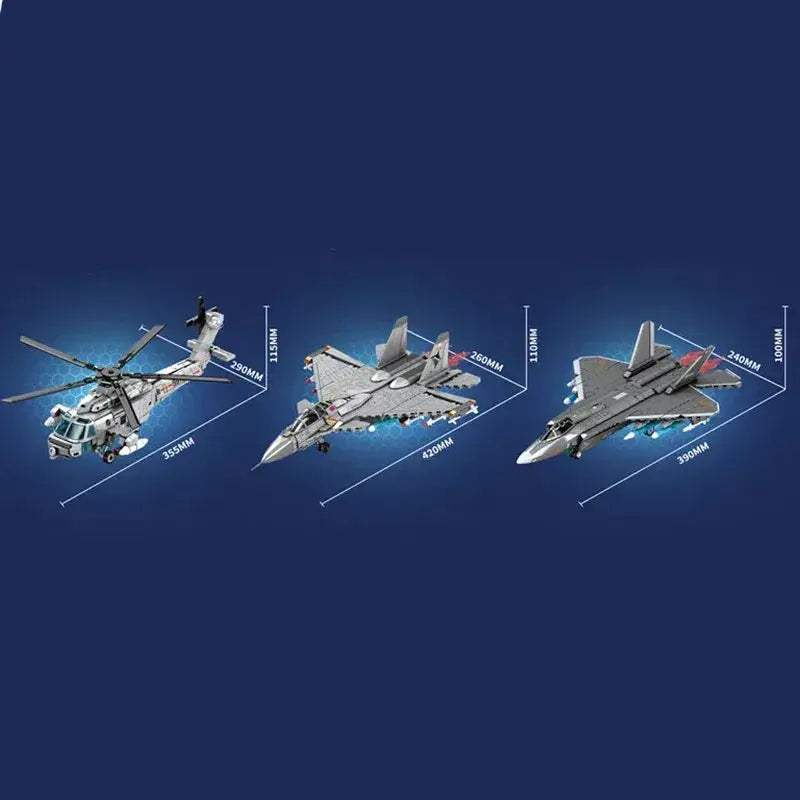 Carrier Based Fighter Building Blocks Kit Military Aircraft - ToylandEU