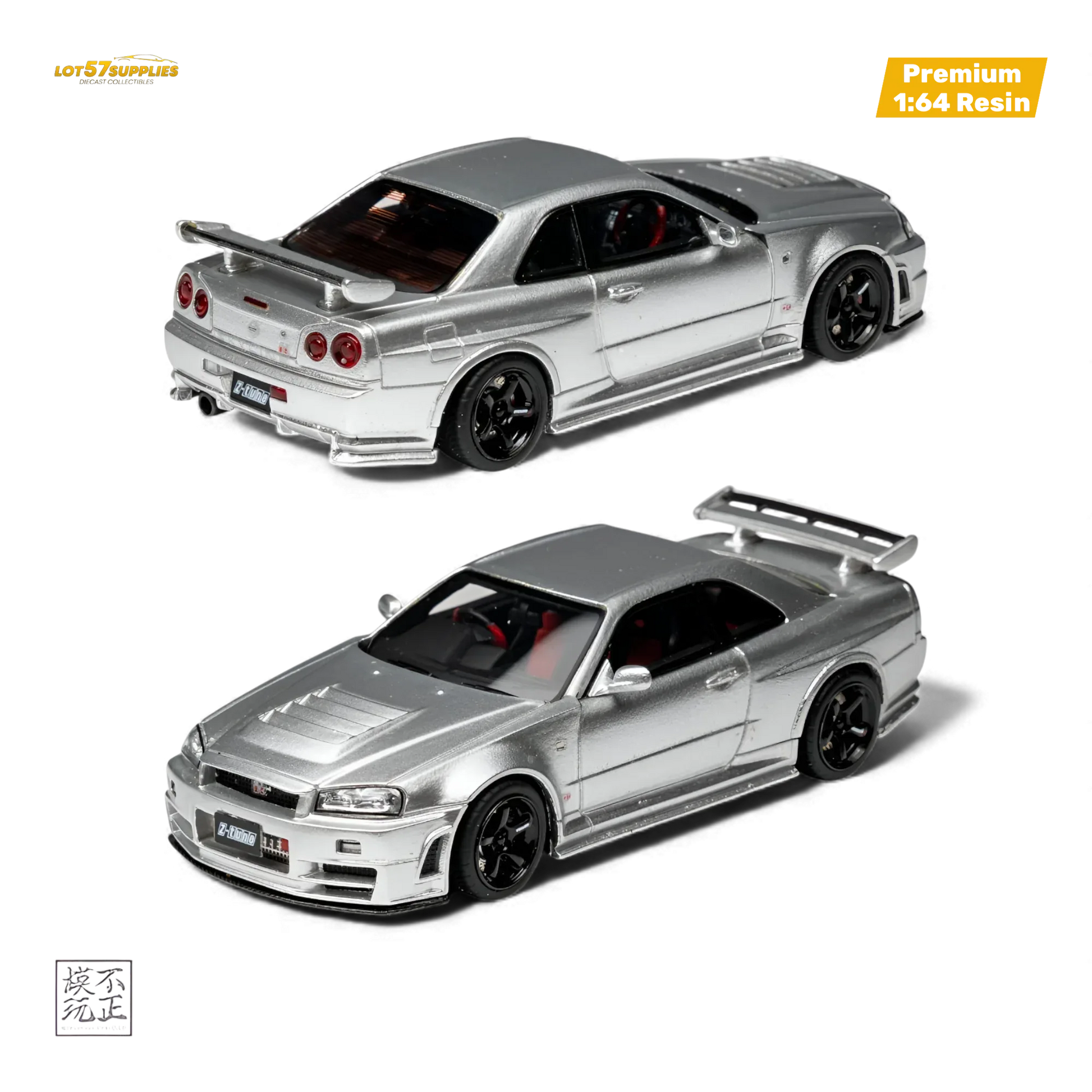 Cars' Lounge Nissan Skyline GT-R R34 NISMO Z-TUNE Silver 1:64 - ToylandEU