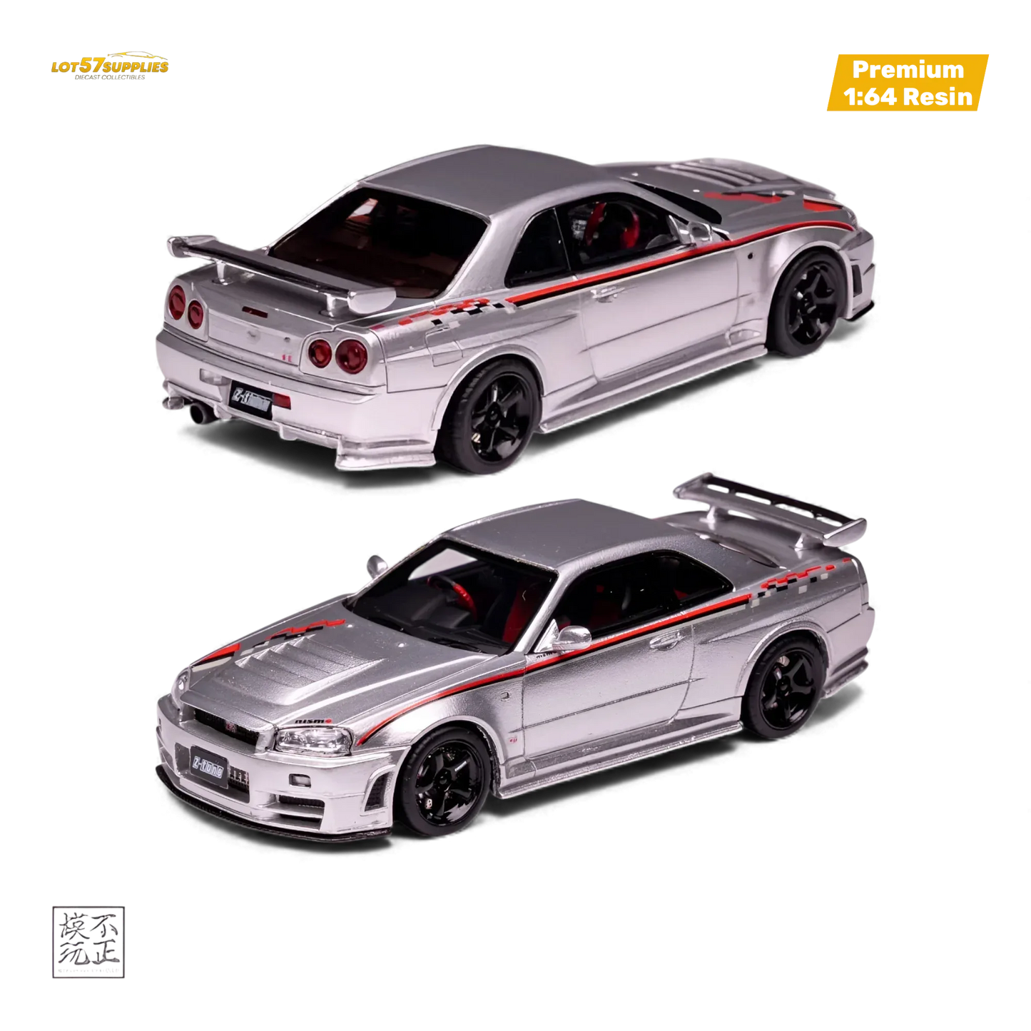 Cars' Lounge Nissan Skyline GT-R R34 Z-TUNE Nismo Edition Silver 1:64 - ToylandEU