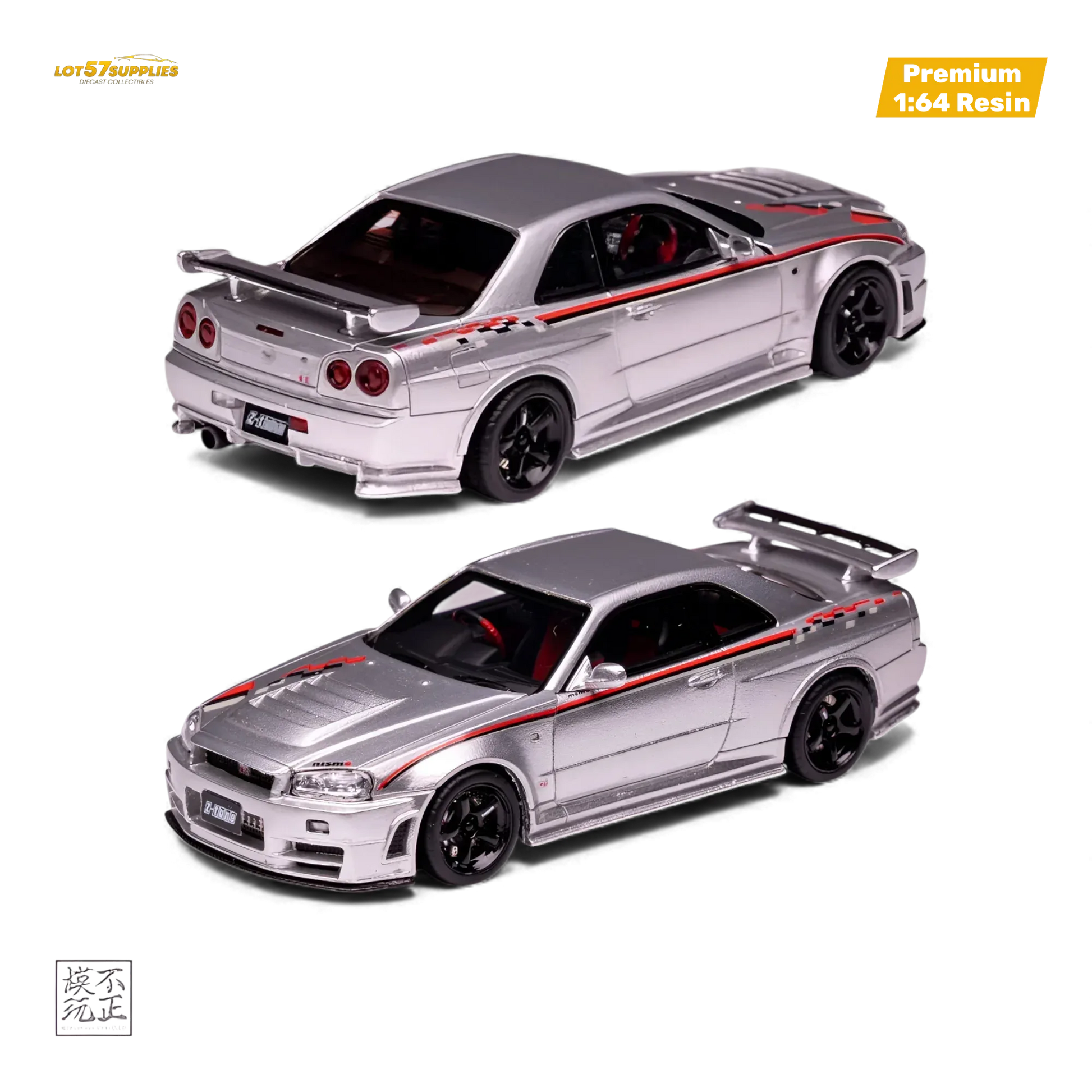 Cars' Lounge Nissan Skyline GT-R R34 Z-TUNE Nismo Edition Silver 1:64 - ToylandEU