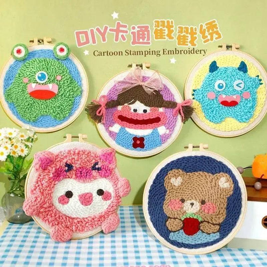  Cartoon Animal DIY Embroidery Kit for Beginners with Soft Yarn -  ToylandEU™