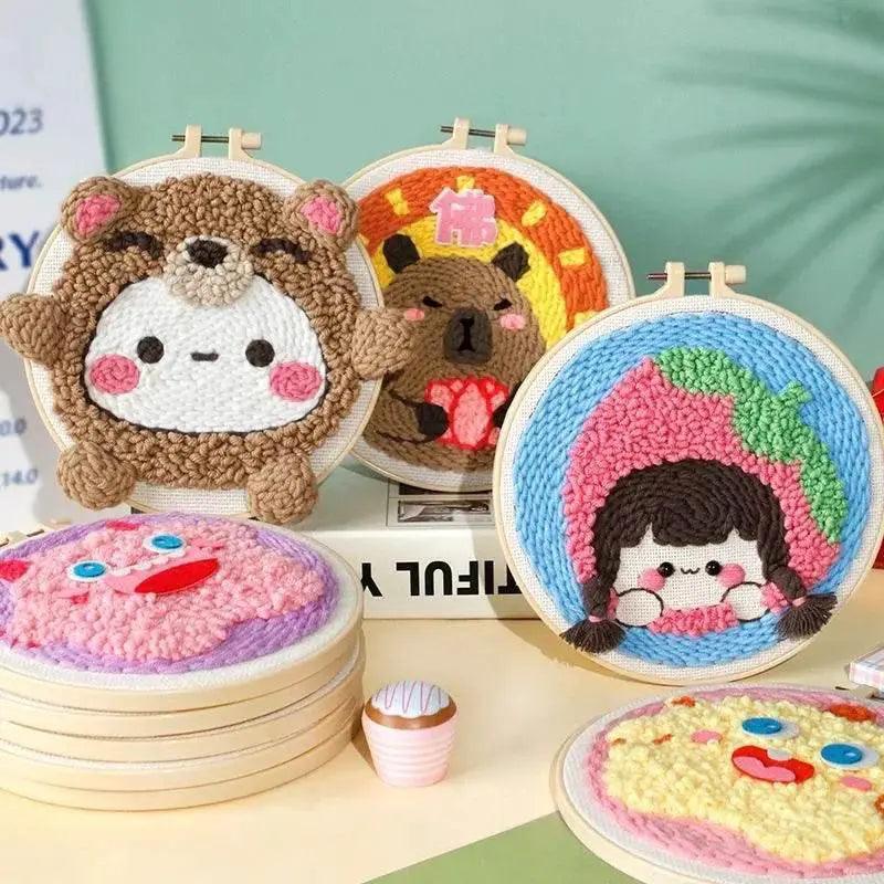  Cartoon Animal DIY Embroidery Kit for Beginners with Soft Yarn -  ToylandEU™