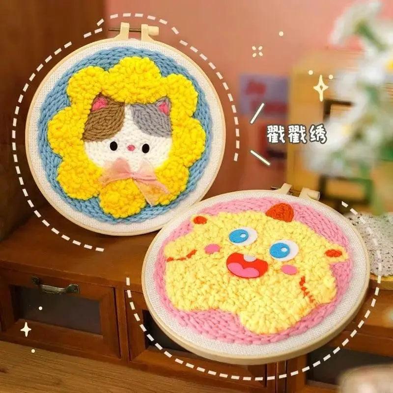  Cartoon Animal DIY Embroidery Kit for Beginners with Soft Yarn -  ToylandEU™