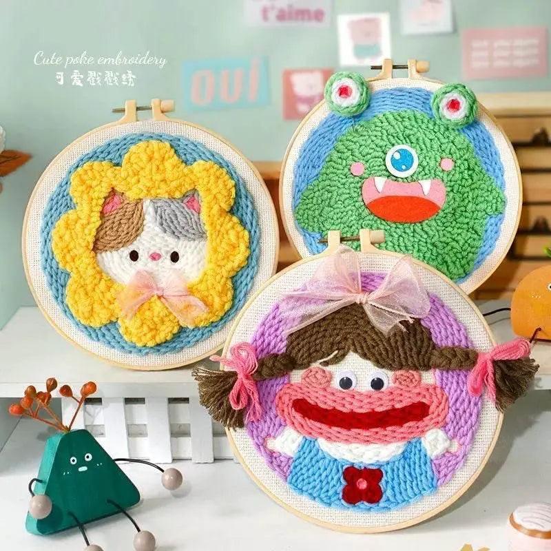  Cartoon Animal DIY Embroidery Kit for Beginners with Soft Yarn -  ToylandEU™