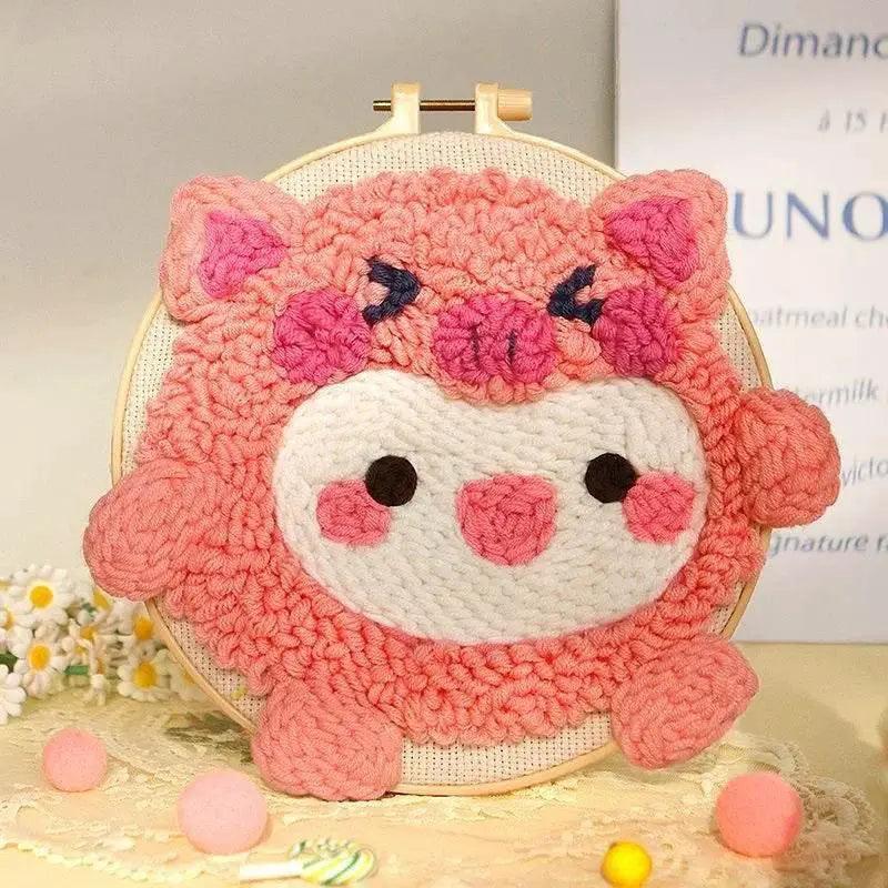 Cartoon Animal DIY Embroidery Kit for Beginners with Soft Yarn -  ToylandEU™