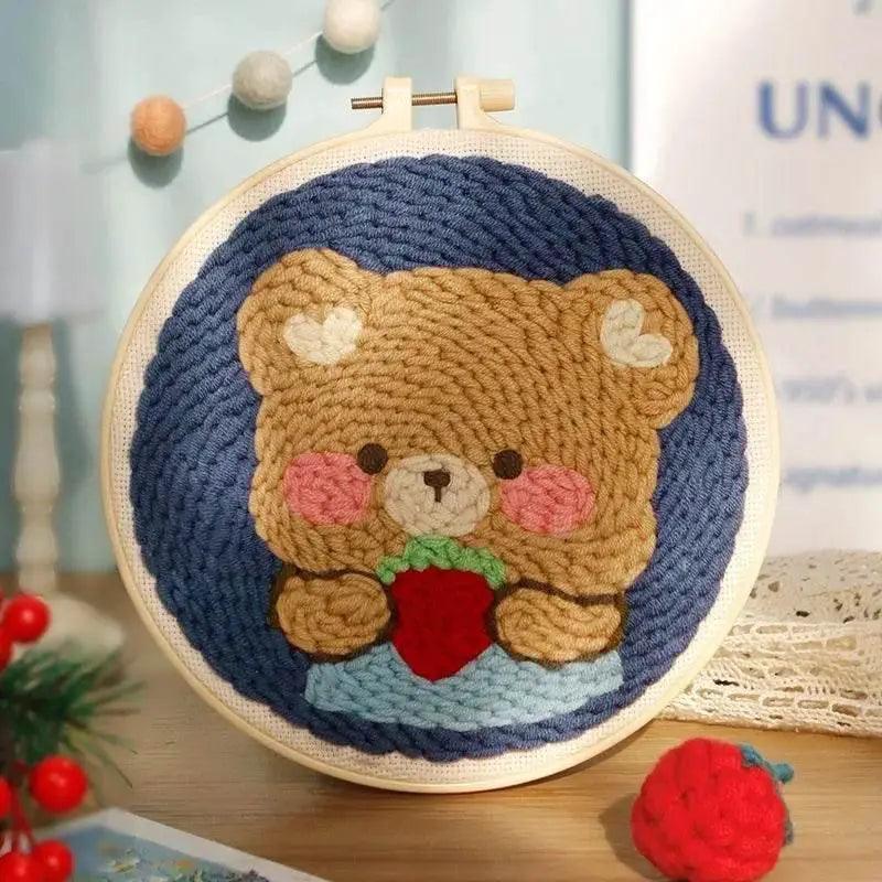  Cartoon Animal DIY Embroidery Kit for Beginners with Soft Yarn -  ToylandEU™