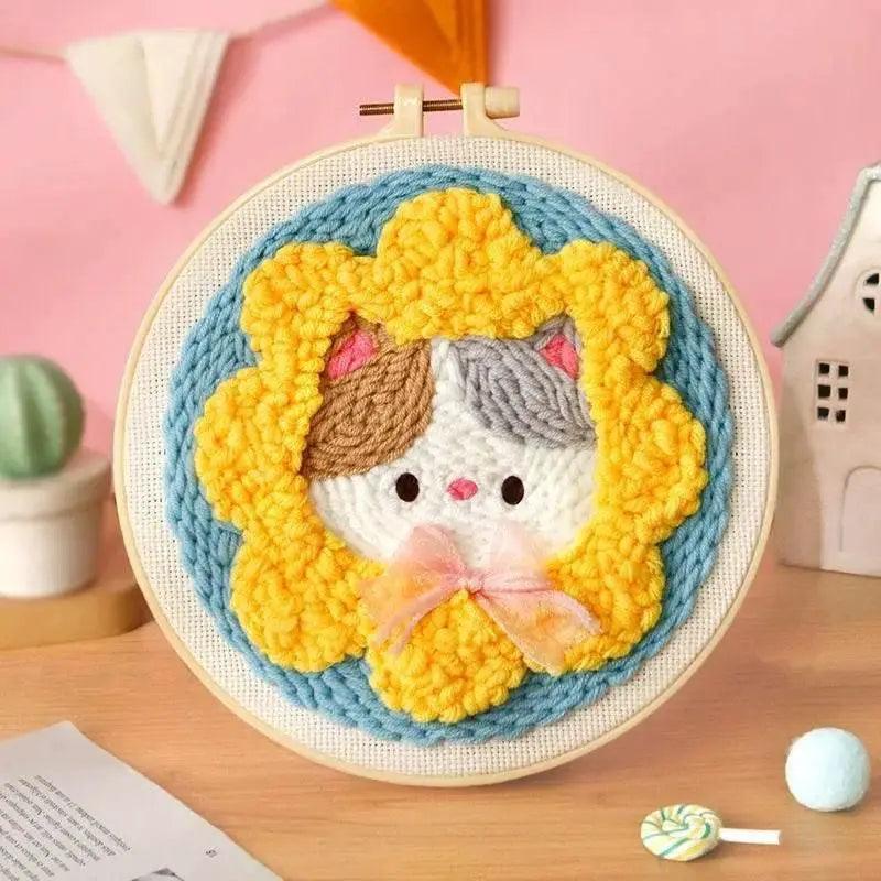  Cartoon Animal DIY Embroidery Kit for Beginners with Soft Yarn -  ToylandEU™