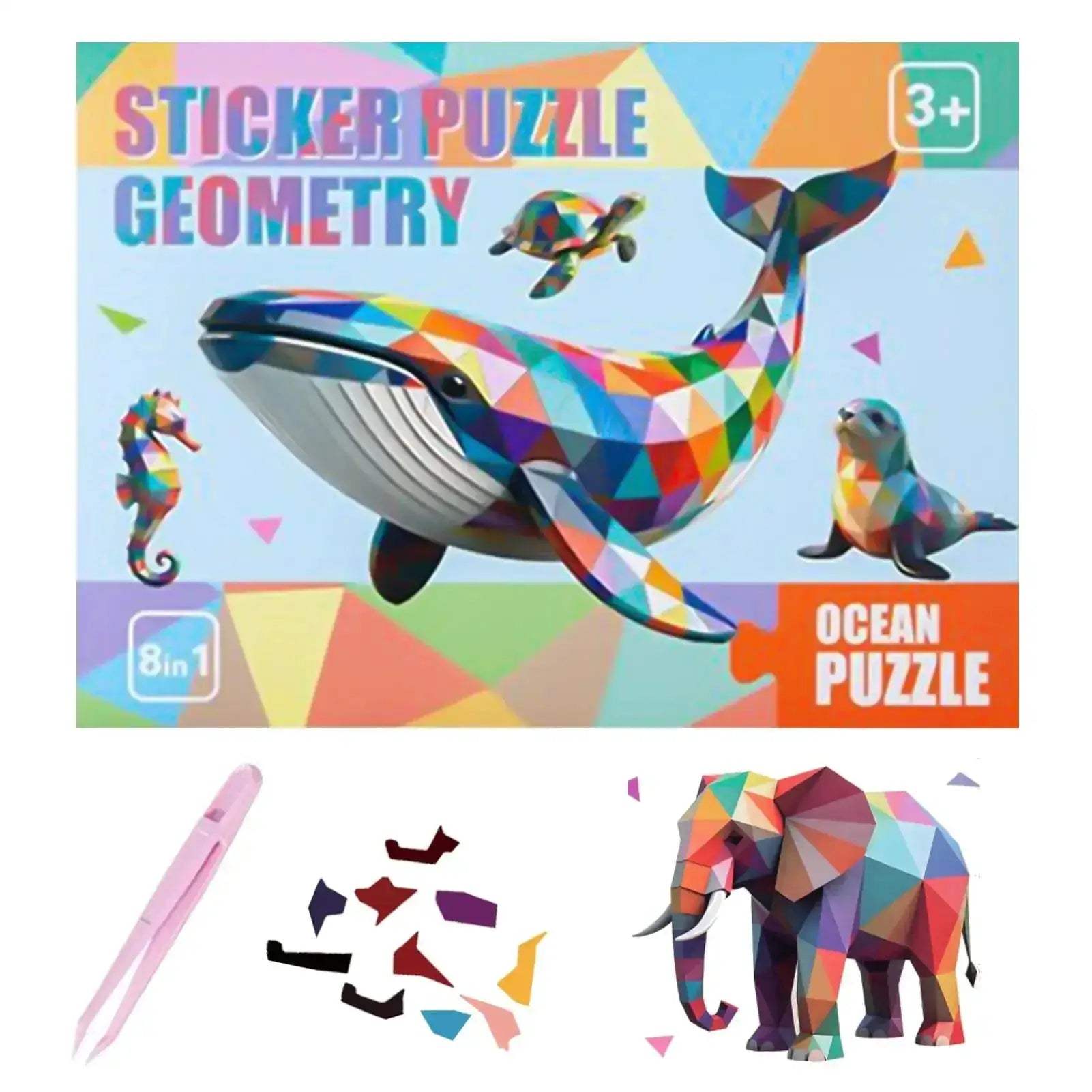 Cartoon Animal Puzzle Stickers For Kids And Adults Focus Training - ToylandEU