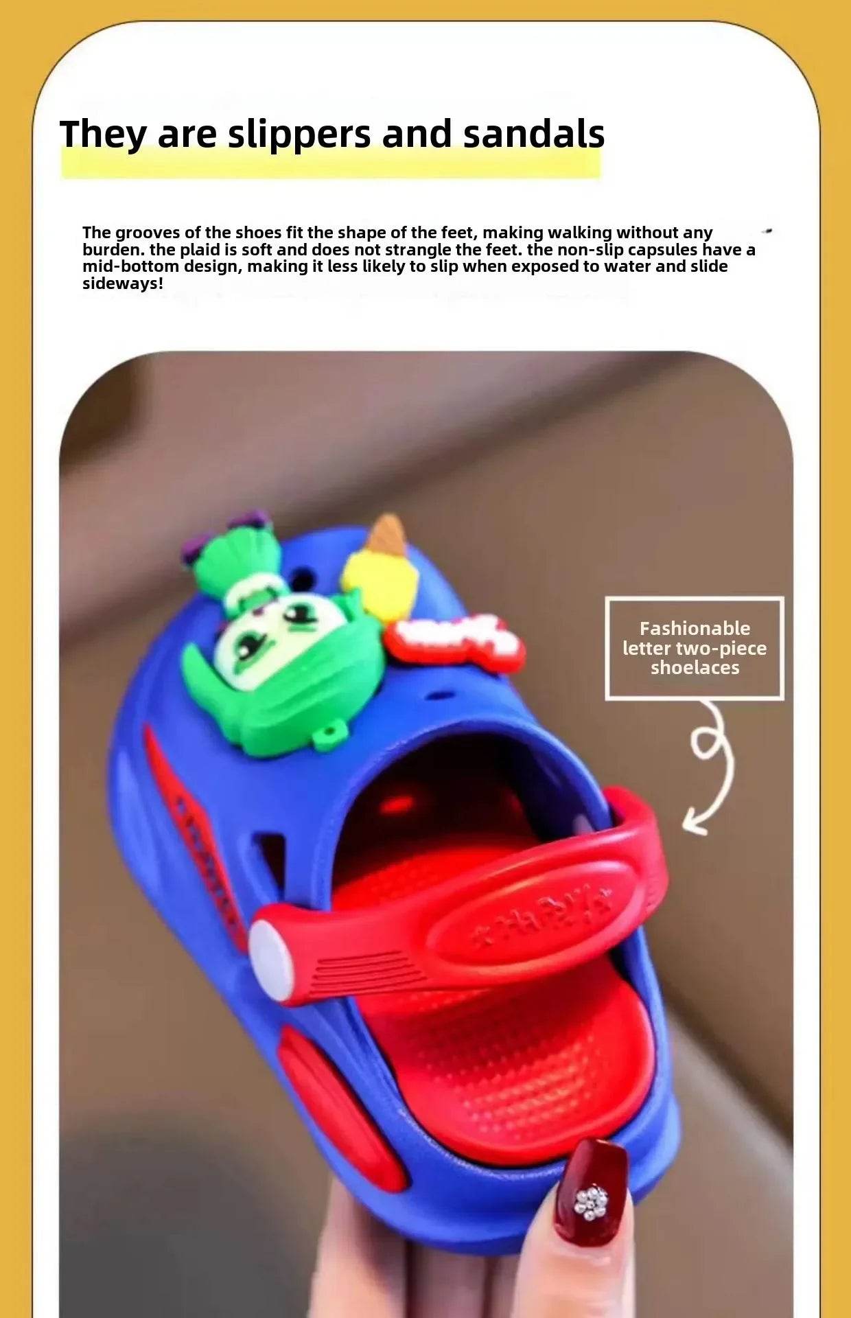 Cartoon Beach Children's Sandals Boys and Girls Summer Shoes - ToylandEU