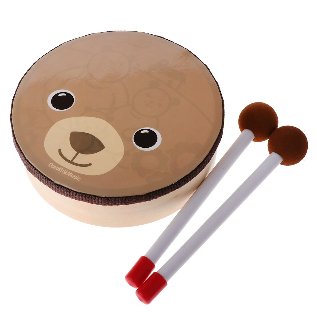 Adorable  Bear Pattern Electronic Drum Toy with Mallet - ToylandEU