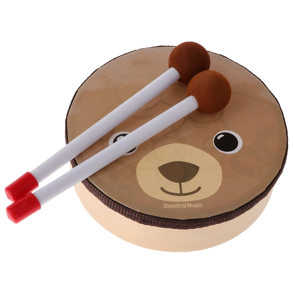 Adorable  Bear Pattern Electronic Drum Toy with Mallet - ToylandEU