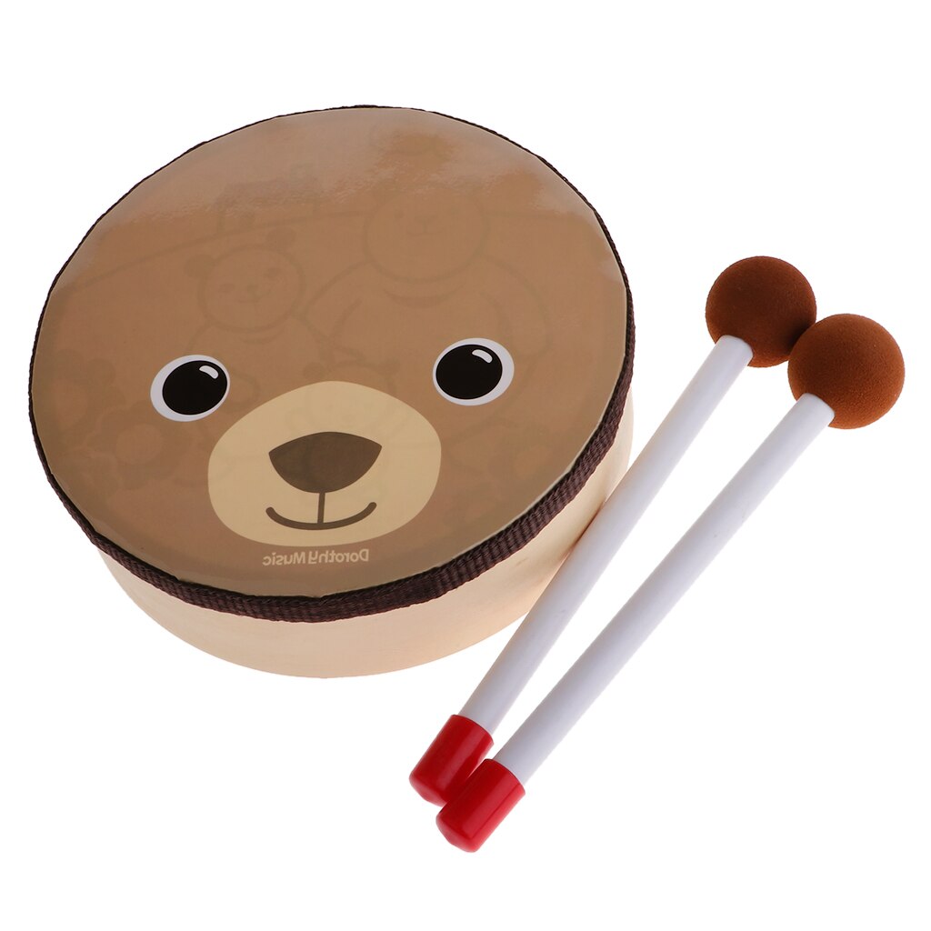 Adorable  Bear Pattern Electronic Drum Toy with Mallet - ToylandEU