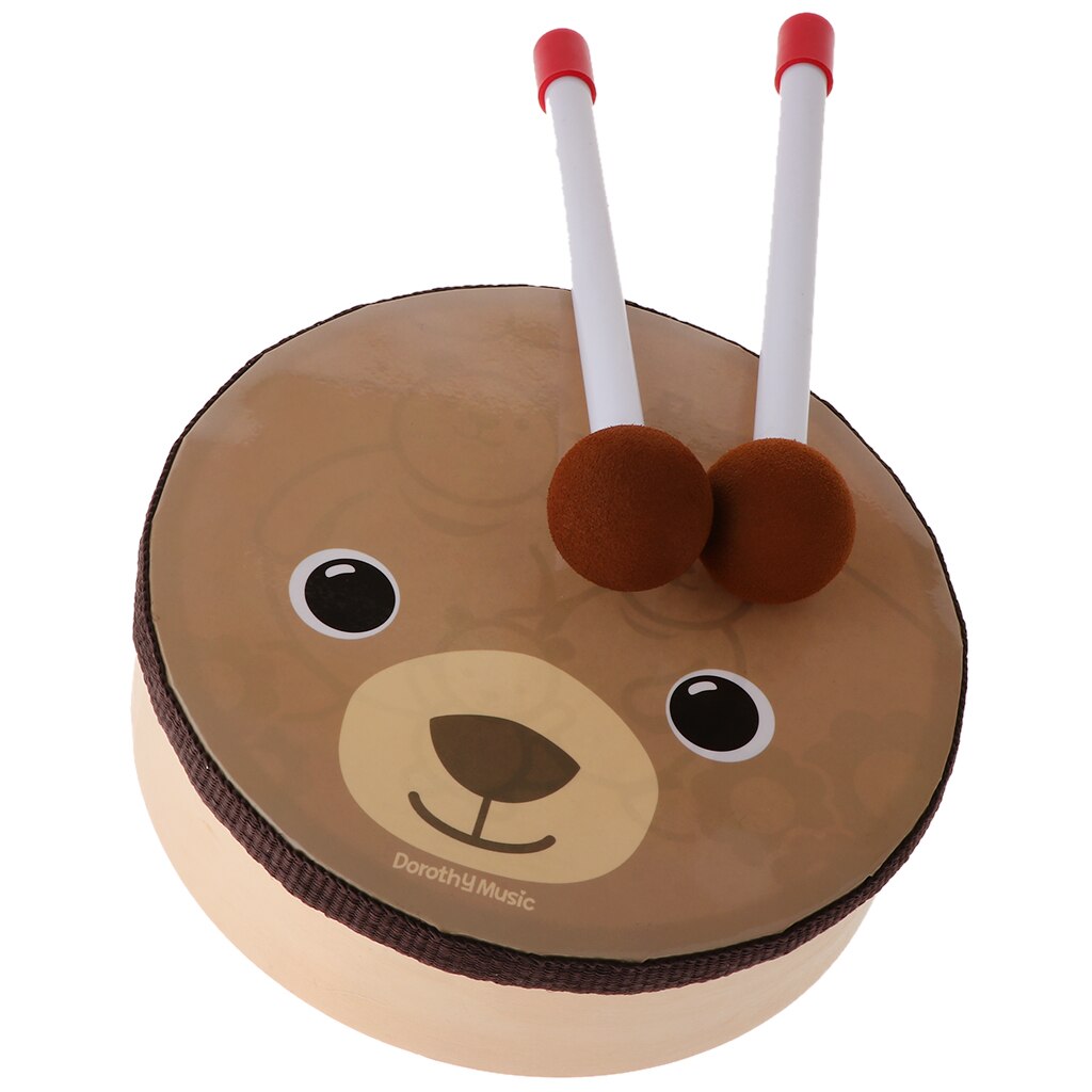 Adorable  Bear Pattern Electronic Drum Toy with Mallet - ToylandEU