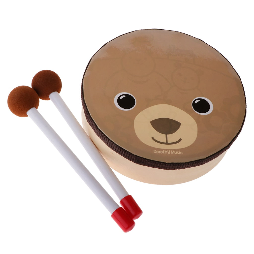 Adorable  Bear Pattern Electronic Drum Toy with Mallet - ToylandEU