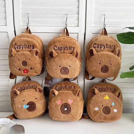  Cartoon Capybara Plush Backpack For Girls Soft Durable -  ToylandEU™