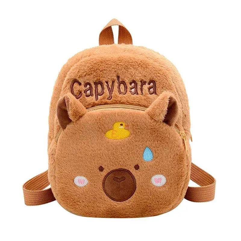 Cartoon Capybara Plush Backpack For Girls Soft Portable Bag - ToylandEU