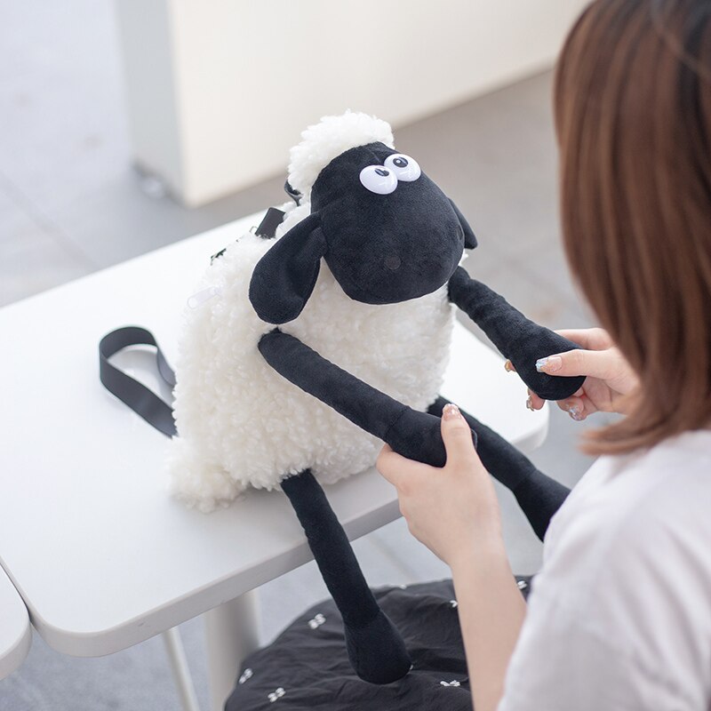 Adorable Black Lamb Plush Doll Backpack - Spacious and Cute for All Ages - ToylandEU