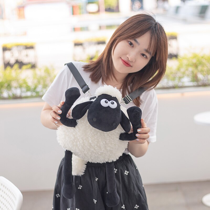 Adorable Black Lamb Plush Doll Backpack - Spacious and Cute for All Ages - ToylandEU