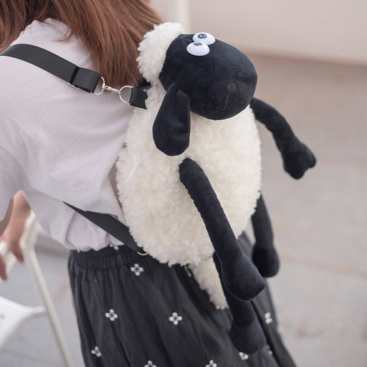 Adorable Black Lamb Plush Doll Backpack - Spacious and Cute for All Ages - ToylandEU