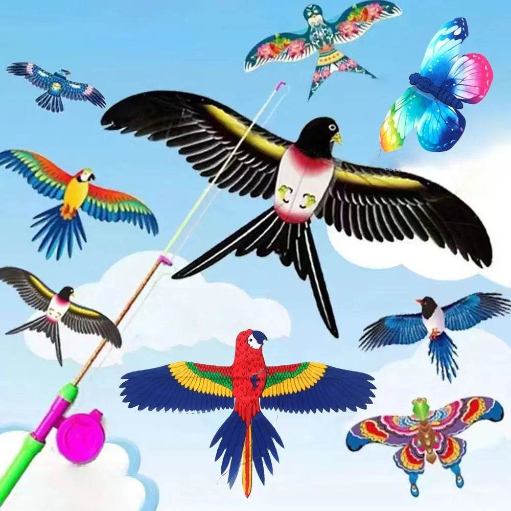 Cartoon Eagle Foldable Children Kite Mini Plastic Toy Kite - ToylandEU