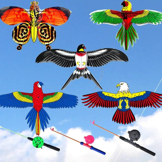 Cartoon Eagle Mini Children's Kite - High Quality, Foldable Plastic Fun - ToylandEU