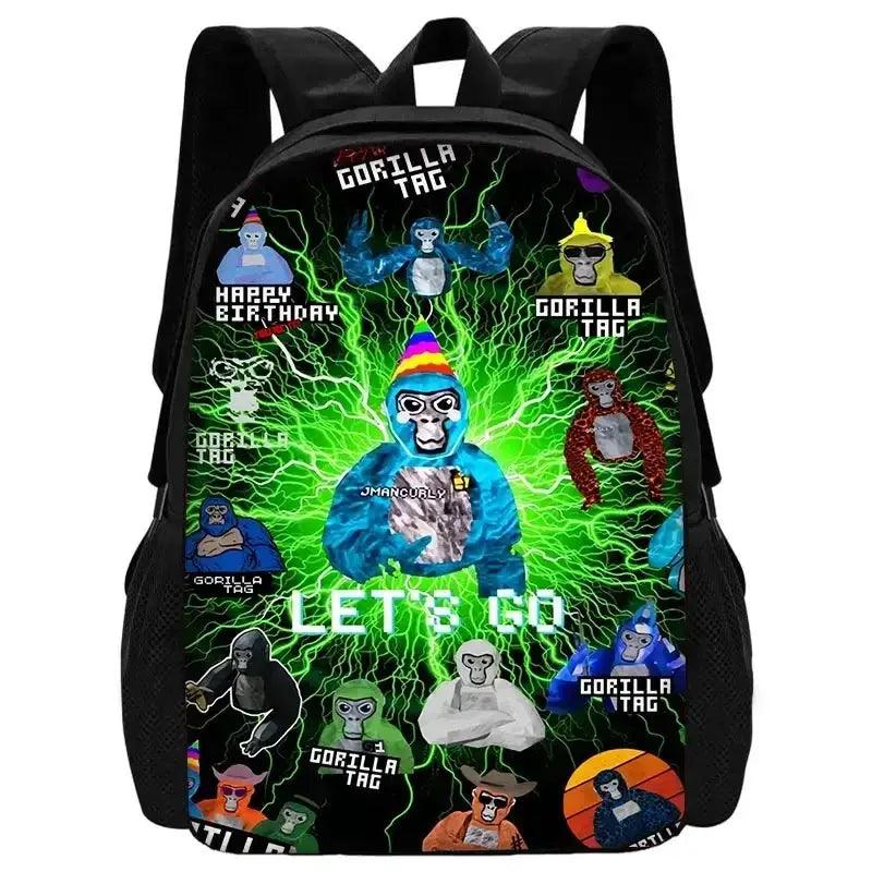  Cartoon Gorilla School Backpack For Kids Pencil Case -  ToylandEU™