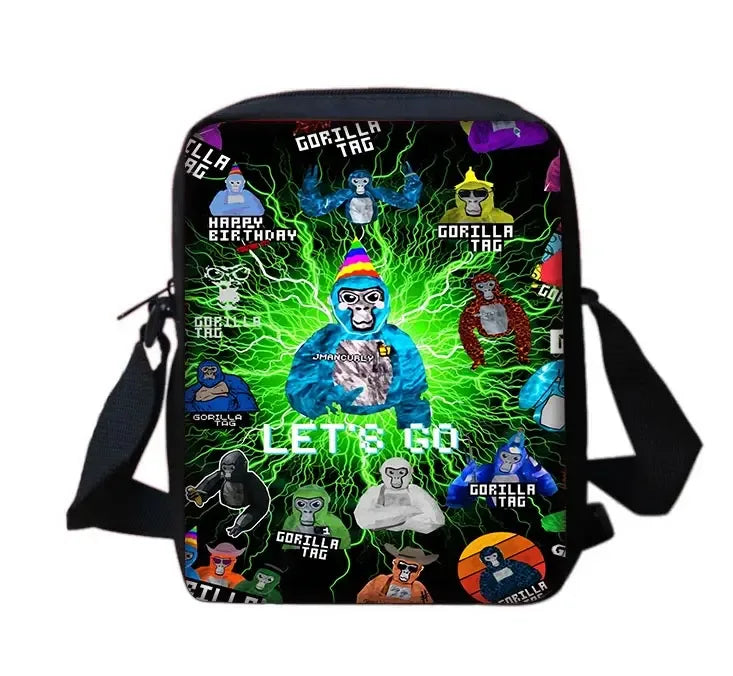 Cartoon Gorilla School Backpack For Kids With Pencil Case - ToylandEU