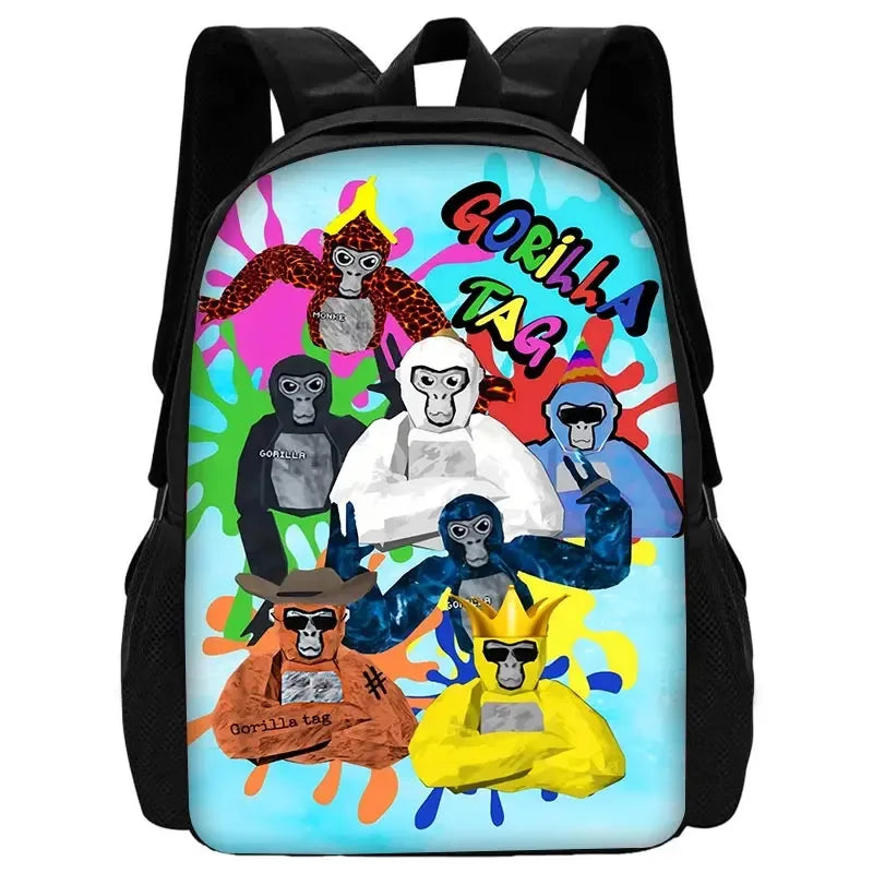 Cartoon Gorilla School Backpack For Kids With Pencil Case - ToylandEU