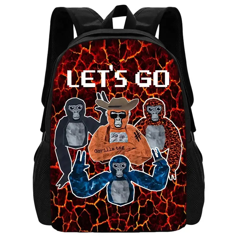 Cartoon Gorilla School Backpack For Kids With Pencil Case - ToylandEU